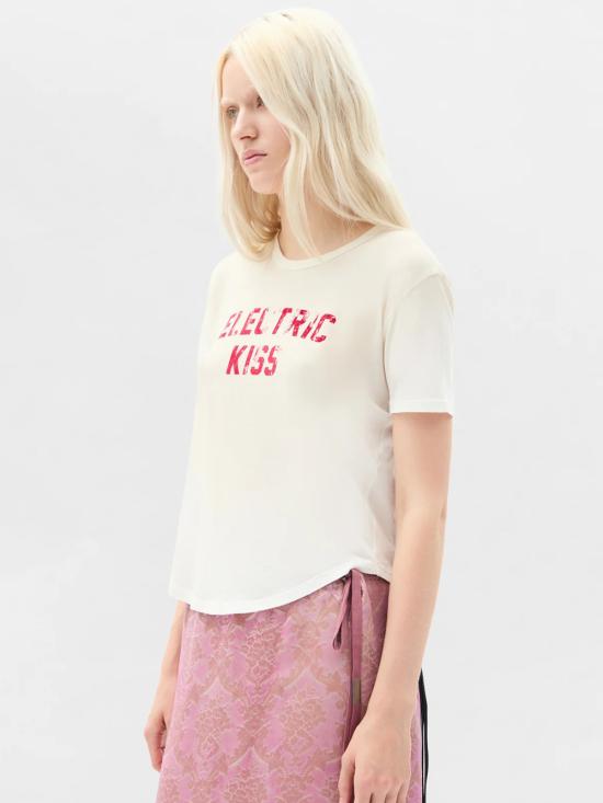 26SS 앤 드뮐미스터 반팔 티셔츠 B0013923 FA740 004 Chalk - ANN DEMEULEMEESTER