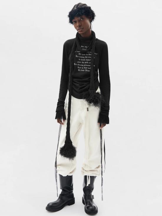 26SS 앤 드뮐미스터 반팔 티셔츠 B0013925 FA206 099 Black - ANN DEMEULEMEESTER