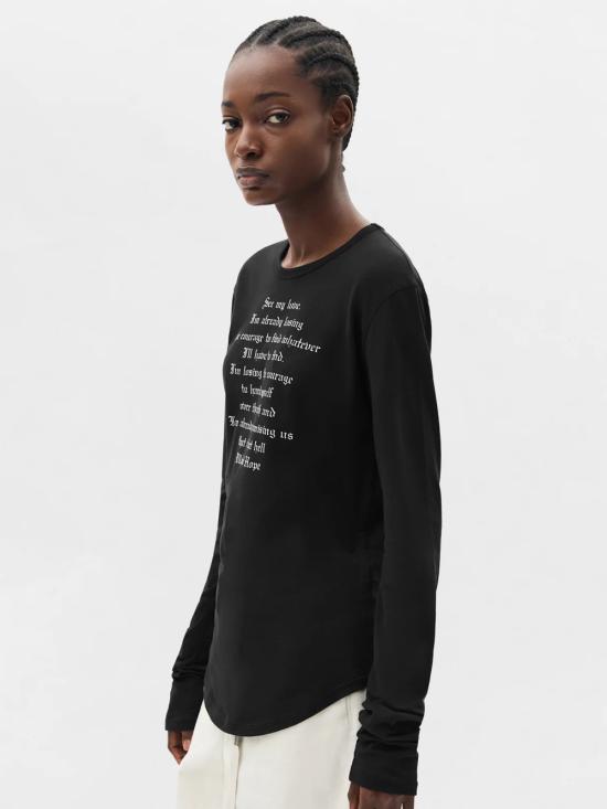 26SS 앤 드뮐미스터 반팔 티셔츠 B0013925 FA206 099 Black - ANN DEMEULEMEESTER