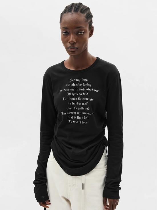 26SS 앤 드뮐미스터 반팔 티셔츠 B0013925 FA206 099 Black