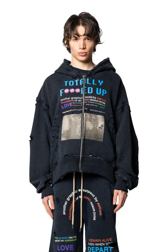 26SS ASTRUM 후드 티셔츠 AH SS26 HO04 BLK S