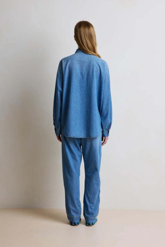  Hod 데님 셔츠 Kaitline 데님 셔츠 블루 스트라이프 - OTHER BRANDS