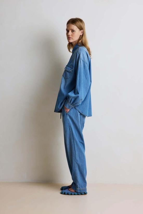  Hod 데님 셔츠 Kaitline 데님 셔츠 블루 스트라이프 - OTHER BRANDS