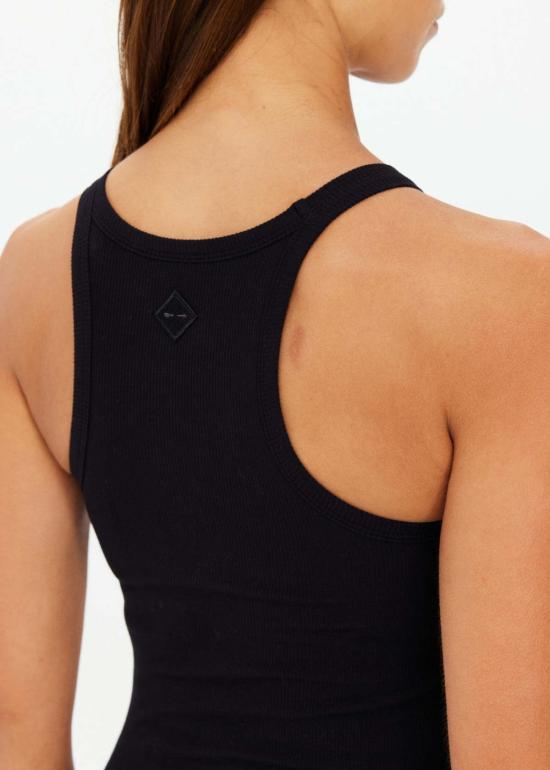  더 업사이드 민소매 티셔츠 업사이드 애셔 레이서백 탱크탑 블랙 - THE UPSIDE