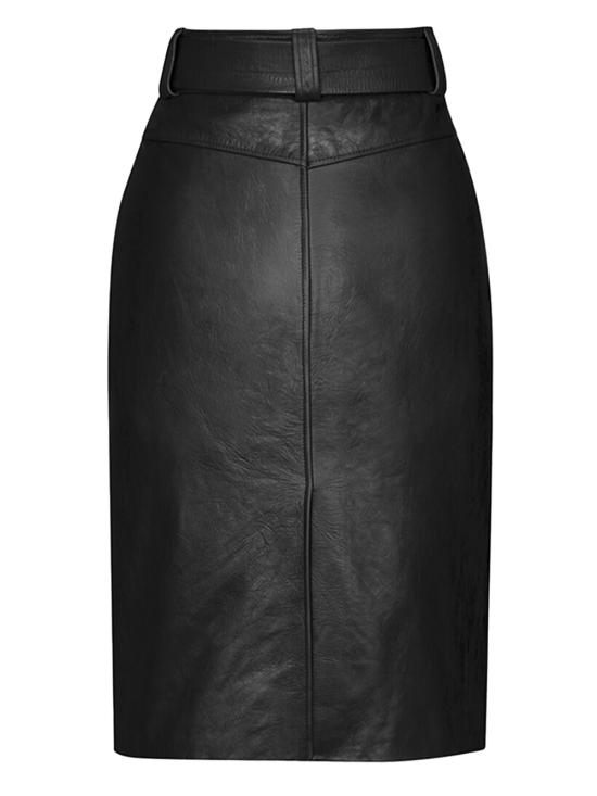 26SS 생로랑 미디 스커트 865021 YCVD2 1000 NOIR - SAINT LAURENT