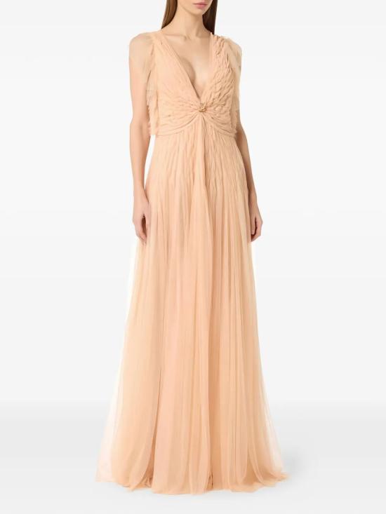 26SS 엘리자베타프랜치 롱 원피스 AR80J62E2 EA1 NUDE - ELISABETTA FRANCHI