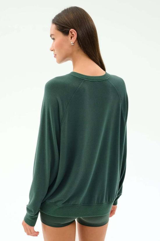  스플리츠 59 스웨터 Splits 59 Andie 오버사이즈 플리스 스웨트셔츠 밀리터리 - SPLITS 59