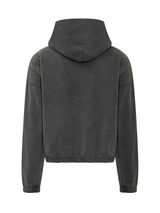 26SS 새티스파이 후드 티셔츠 11046 00A02 AGED BLACK - SATISFY