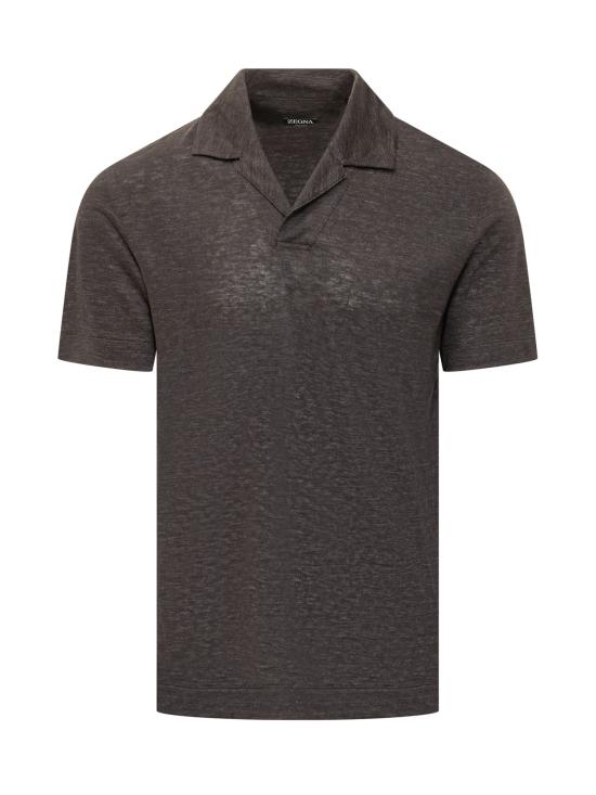 26SS 에르메네질도제냐 폴로 티셔츠 UH352A3H747 M09 202 NERO