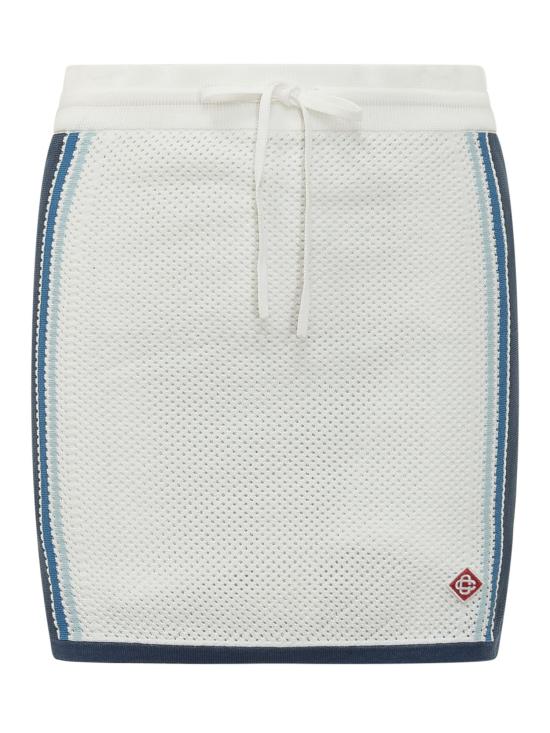 26SS 카사블랑카 스커트 WSS26KW1264 01 WHITE BLUE