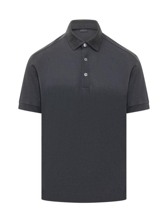 26SS 에르메네질도제냐 폴로 티셔츠 UH341A3H786 B09 412 BLU