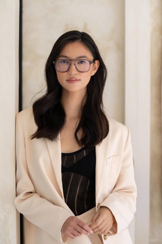  프레어스 아이웨어 안경 프레이어스 아이웨어 애디슨 블루라이트 차단 돋보기 크리스탈 그레이 - FREYRS EYEWEAR