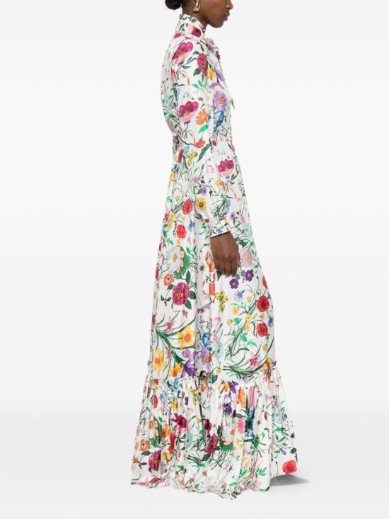  구찌 원피스 프린트 실크 드레스 멀티컬러 - GUCCI