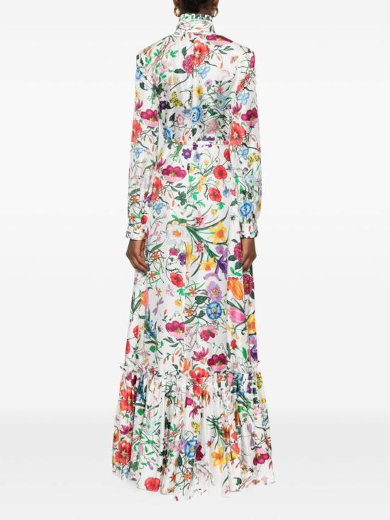  구찌 원피스 프린트 실크 드레스 멀티컬러 - GUCCI