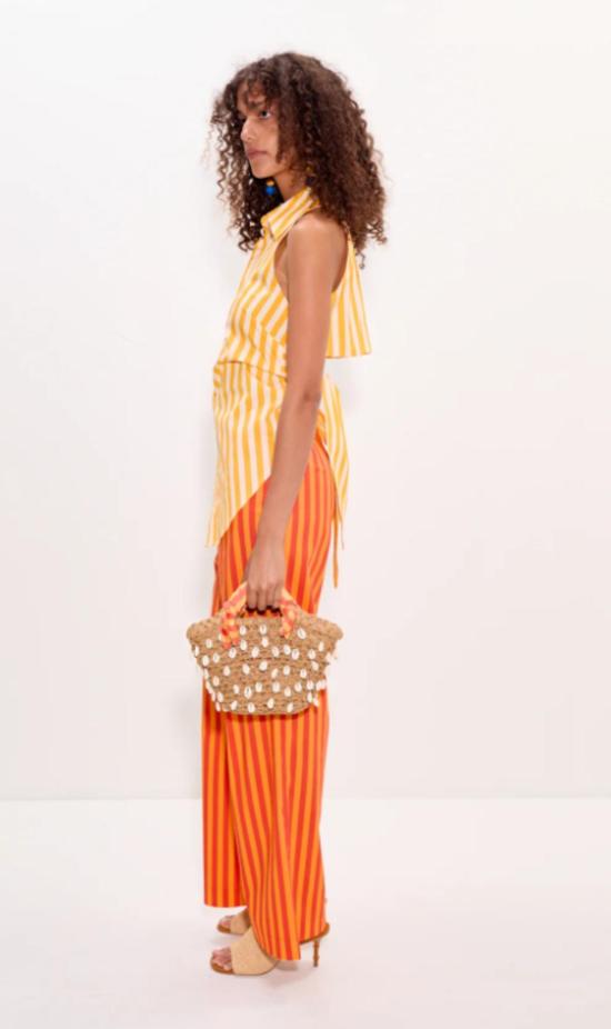  사이먼밀러 블라우스 사이먼 밀러 로크 민소매 포플린 버튼다운 탑 - SIMONMILLER