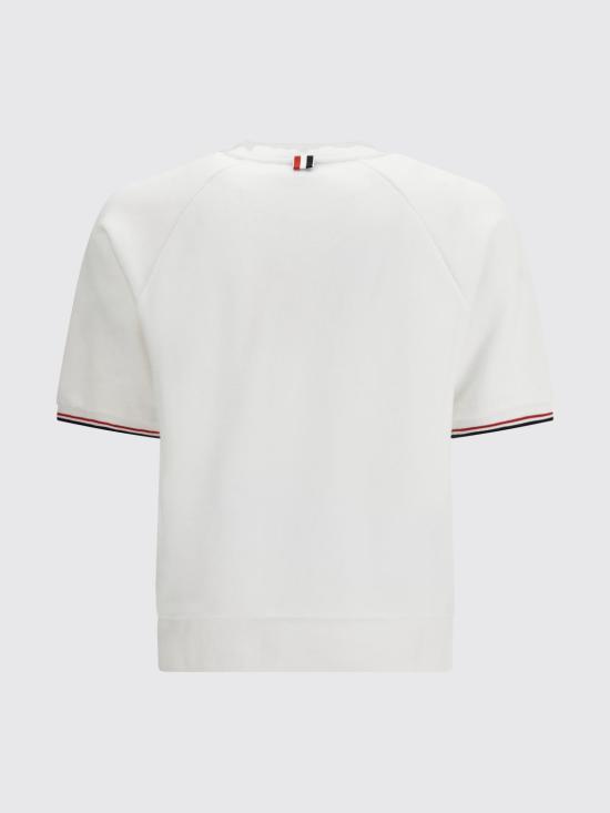 26SS 톰브라운 반팔 티셔츠 MJT558A J0249 100 WHITE DOM - THOM BROWNE