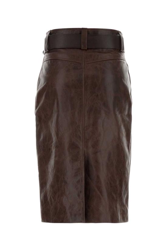 26SS 생로랑 미디 스커트 865021YCVD2 2820 Brown - SAINT LAURENT