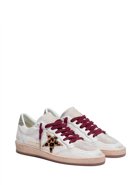 26SS 골든구스 포니 레오파드 스타 볼스타 스니커즈 GWF00117F008068 12382 WHITE GREY HORSY PLATINUM - GOLDEN GOOSE