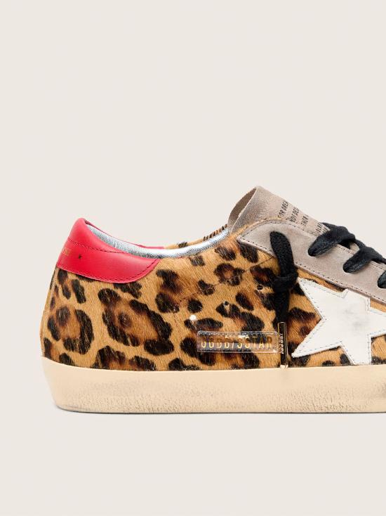 26SS 골든구스 SUPER STAR 슈퍼 스타 클래식 스니커즈 GWF00101F008103 15868 LEOPARD WHITE RED - GOLDEN GOOSE