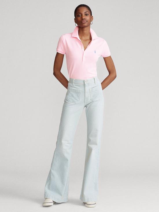 26SS 랄프 로렌 폴로 티셔츠 폴로 마니카 코르타 슬림핏 로사 카라멜로 - RALPH LAUREN