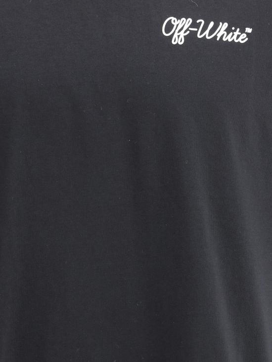  오프화이트 반팔 티셔츠 스크립트 스케이트 티셔츠 블랙 - OFF WHITE