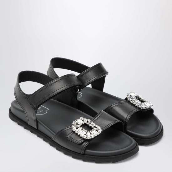 26SS 로저비비에 슬라이디 비브 샌들 RVW4584469091T Black - ROGER VIVIER