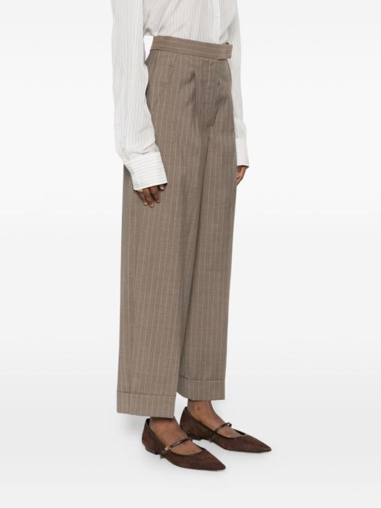 26SS 막스마라 스트레이트 팬츠 2611131151600 231001 Brown - MAX MARA