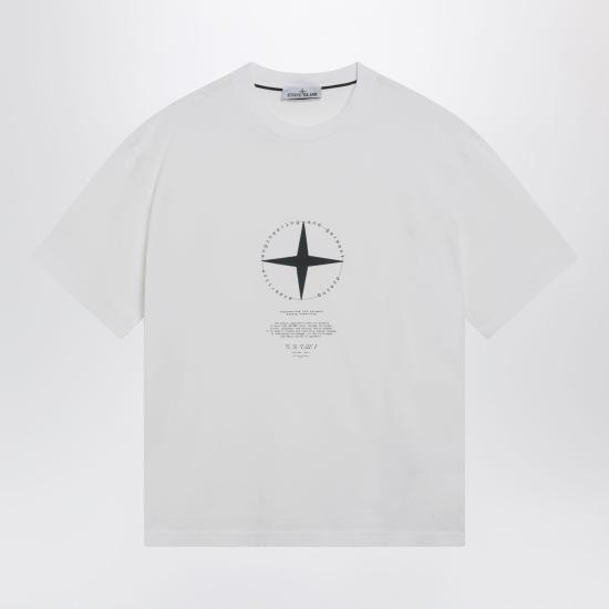26SS 스톤 아일랜드 반팔 티셔츠 S152100001S0363 White
