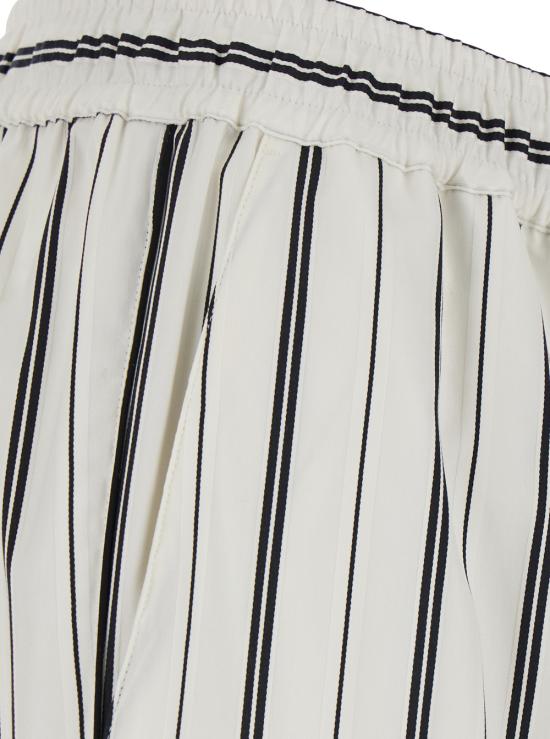 26SS 돌체앤가바나 스트레이트 팬츠 GVRMATFR51GS8051 White black - DOLCE & GABBANA