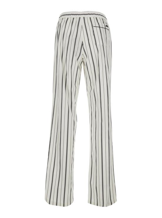 26SS 돌체앤가바나 스트레이트 팬츠 GVRMATFR51GS8051 White black - DOLCE & GABBANA