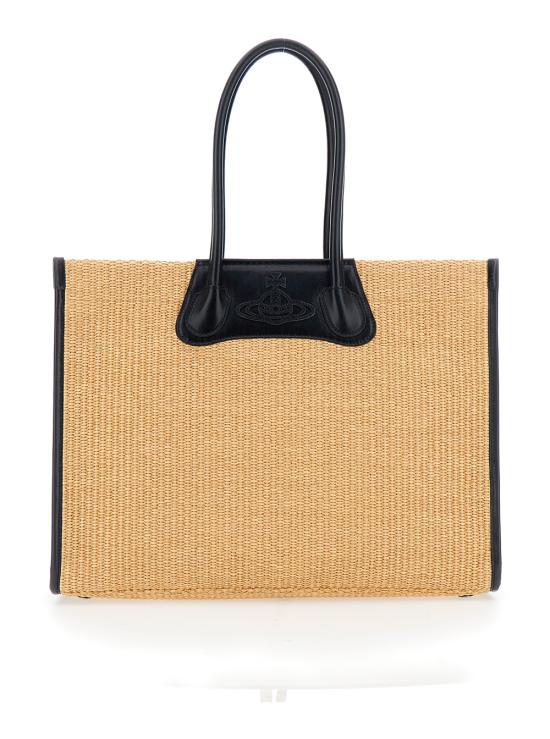26SS 비비안웨스트우드 엠보싱 오르브 로고 토트백 4D01000LUW01D0B402 Beige
