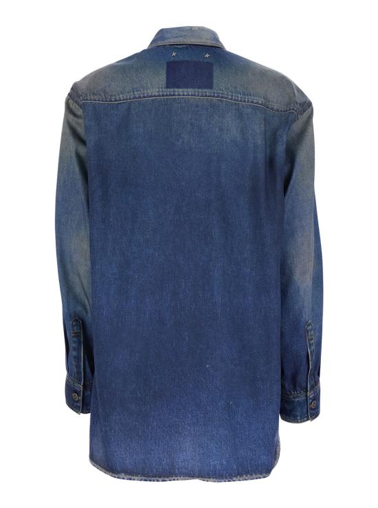 26SS 골든구스 데님 셔츠 GWP02525P00240650100 Blu - GOLDEN GOOSE