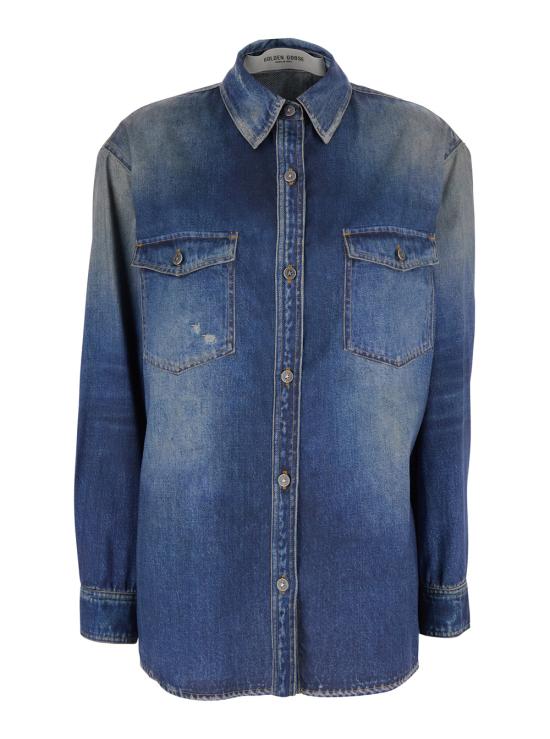 26SS 골든구스 데님 셔츠 GWP02525P00240650100 Blu