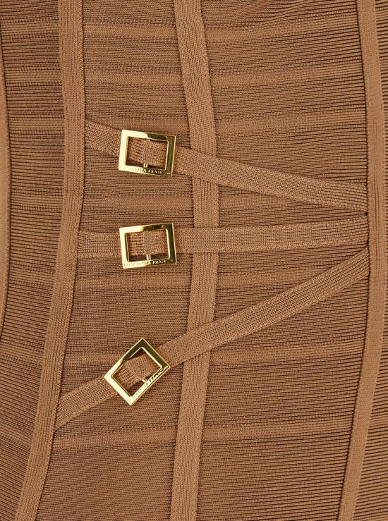 26SS 엘리자베타프랜치 미디 원피스 AM24D62E2AI6 Beige - ELISABETTA FRANCHI