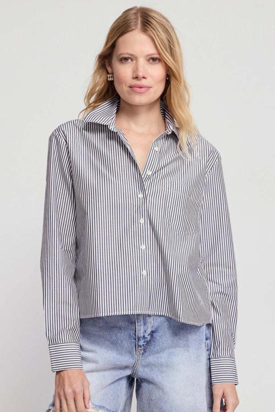  더 셔츠 셔츠 셔츠 긴팔 박시 크롭 - THE SHIRT