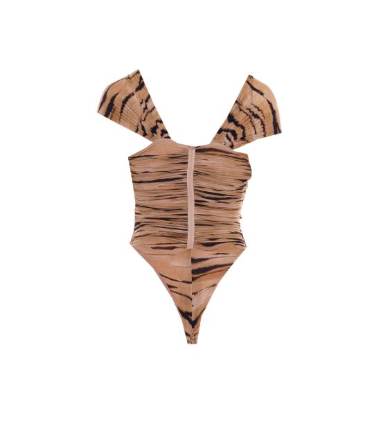 26SS 엘리자베타프랜치 바디수트 티셔츠 BO03362E2 470 Beige - ELISABETTA FRANCHI