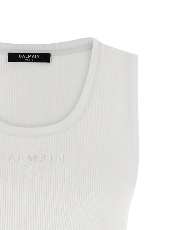26SS 발망 민소매 티셔츠 GF0EB075BD10 GDI WHITE - BALMAIN