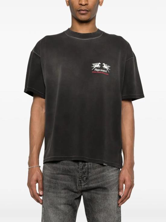 26SS 리프레젠트 반팔 티셔츠 MLM100768 STAINED BLACK - REPRESENT