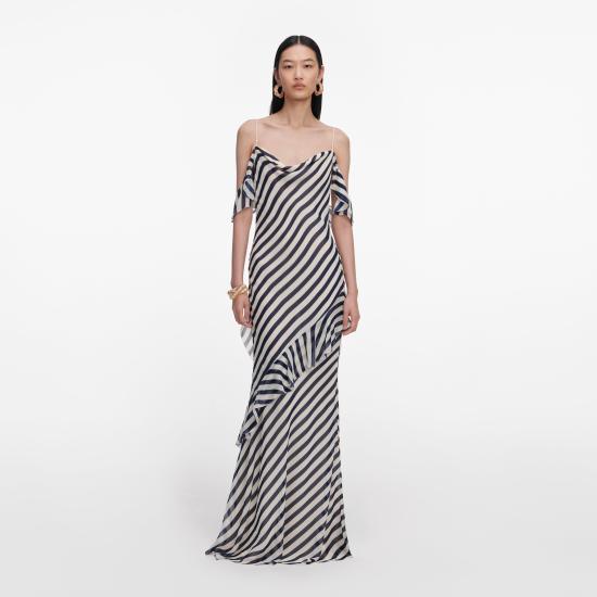 26SS 셀프 포트레이트 롱 원피스 SS26176XNNAVY BLUE