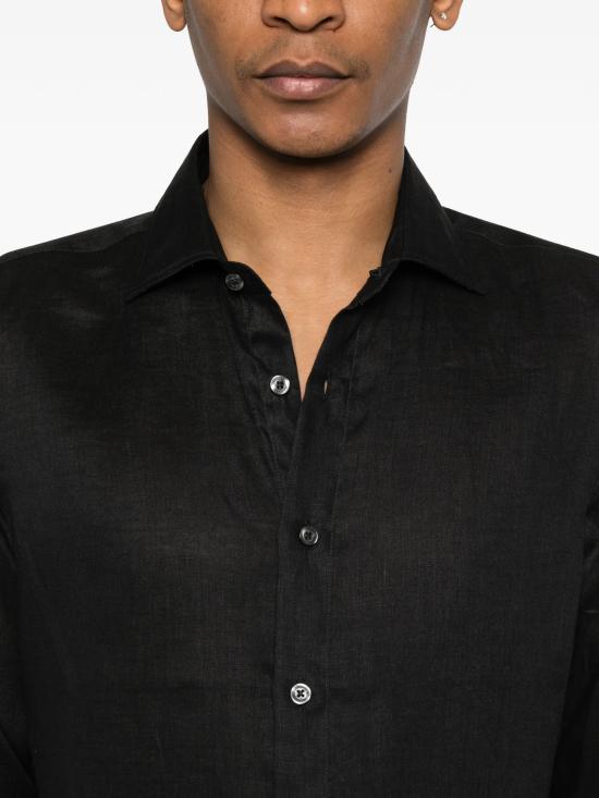 26SS 120 리노 긴팔 셔츠 33AL2M19O5000G439700710099 BLACK - 120 LINO