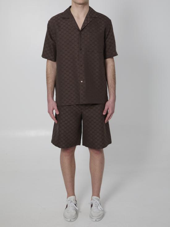 26SS 구찌 긴팔 셔츠 794907ZAM7G2063 BROWN - GUCCI