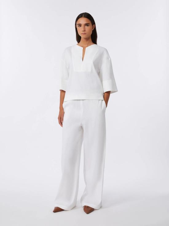 26SS 막스마라 스트레이트 팬츠 2611131029600001 WHITE - MAX MARA