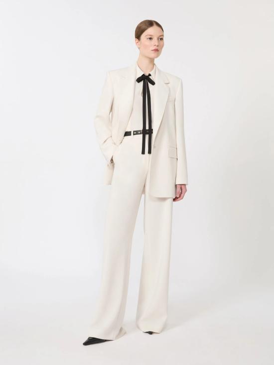 26SS 막스마라 스튜디오 스트레이트 팬츠 2616131025600060 WHITE - MAX MARA STUDIO