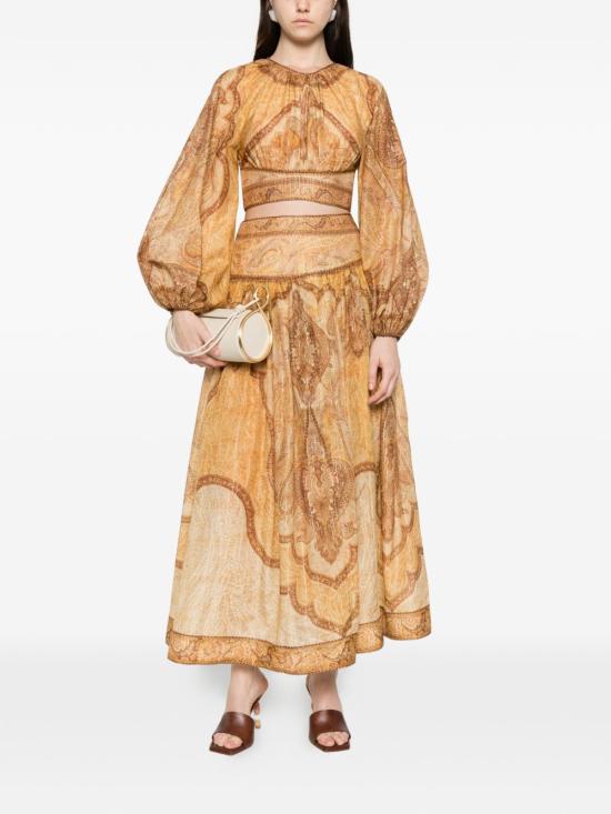 26SS 짐머만 블라우스 6436TRS262TPMM YELLOW - ZIMMERMANN