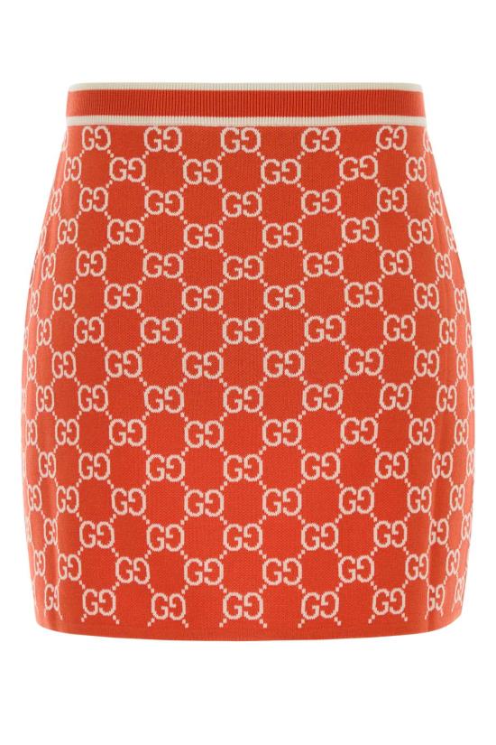 26SS 구찌 스커트 856264XKE0M6027 ORANGE - GUCCI