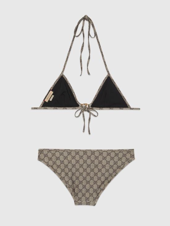 26SS 구찌 프린티드 GG 스트레치 저지 비키니 688999XHAK32270 BEIGE - GUCCI