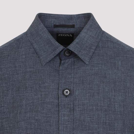 26SS 에르메네질도제냐 긴팔 셔츠 UHV75A3SOT52B07 BLUE - ERMENEGILDO ZEGNA