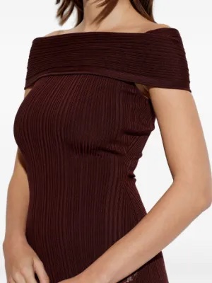 26SS 셀프 포트레이트 미디 원피스 SS26089MBUBURGUNDY RED - SELF PORTRAIT