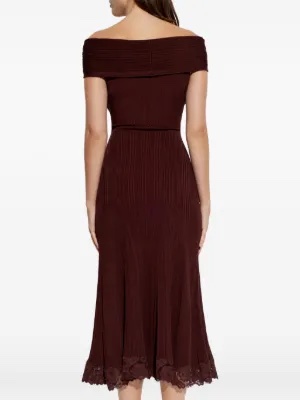 26SS 셀프 포트레이트 미디 원피스 SS26089MBUBURGUNDY RED - SELF PORTRAIT