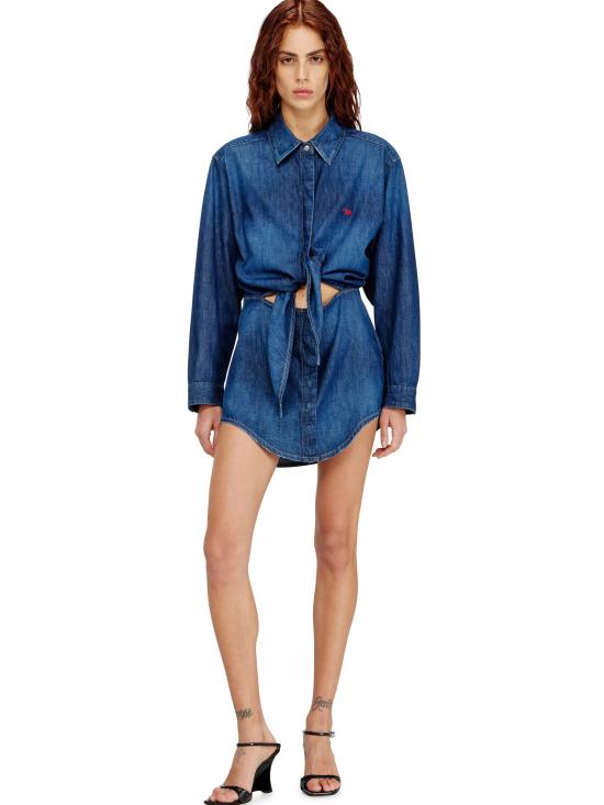 26SS 디젤 미디 원피스 A214570DBDB01 BLUE - DIESEL